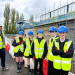 Image of Y10 students visit the Byrchall construction site