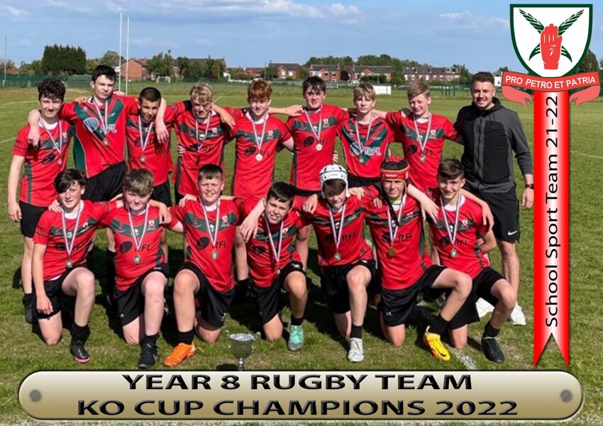 Image of Y8 Rugby Team Wigan Schools KO Cup Champions 2022